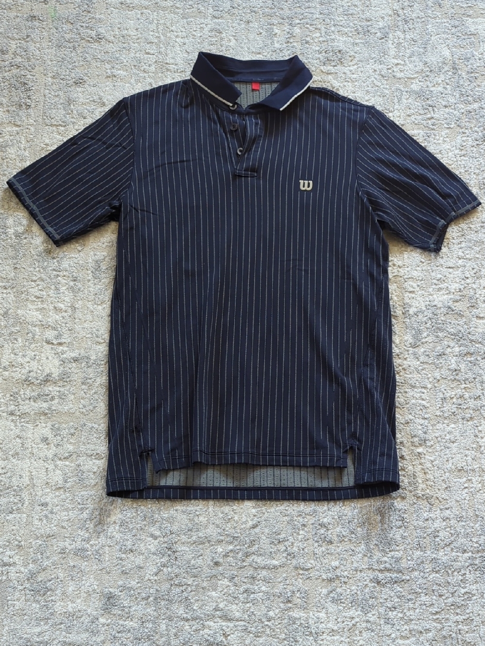 Wilson Navy Pinstripe Polo Size Small